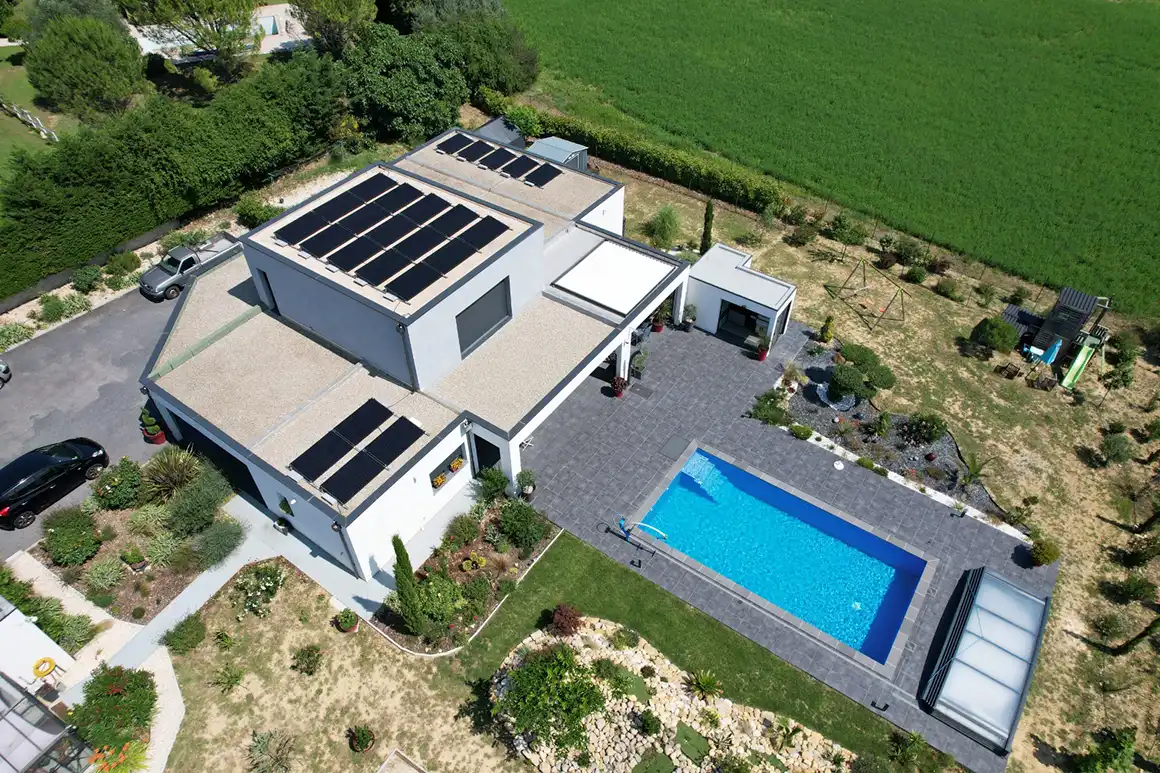 K-HELIOS votre installateur local à Alès vous propose des installations pour les particuliers, les professionnels et les collectivités, voici une photo de l'une de nos installations pour un particulier dans le GARD